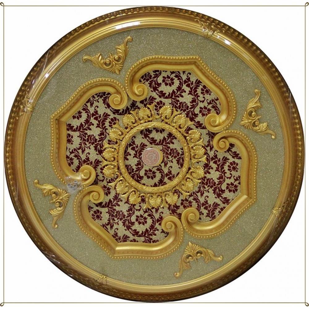 100 Cm Yuvarlak Osmanli Saray Tavan S-510 Avize Gobegi Altin Varak Kaplamali 3D